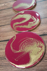 Pink & Gold Coasters