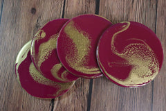 Pink & Gold Coasters