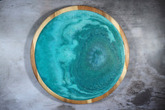 Handcrafted Resin Art Acacia Wood Lazy Susan