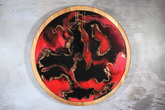 Handcrafted Resin Art Acacia Wood Lazy Susan