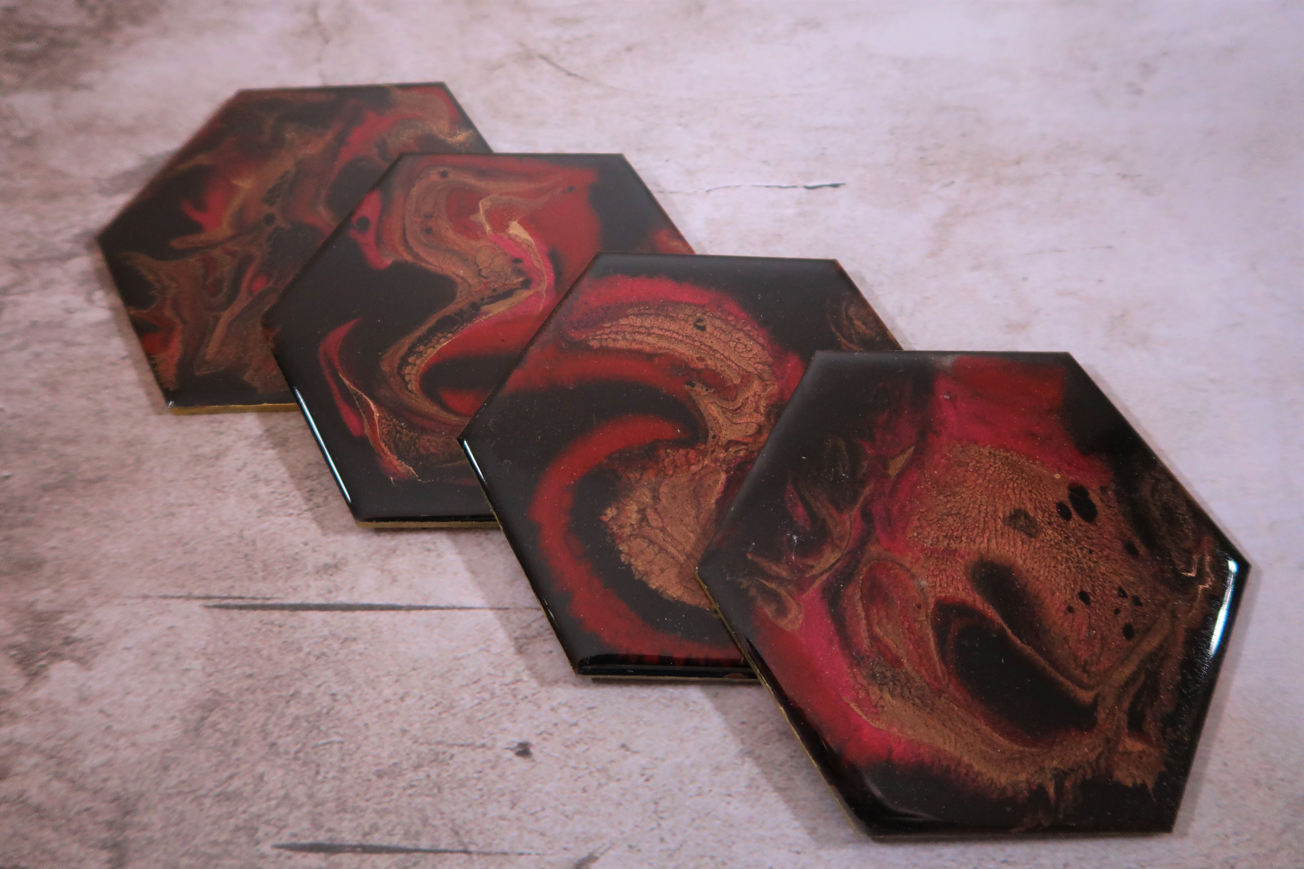 Glitter - Handcrafted Resin Art Coasters